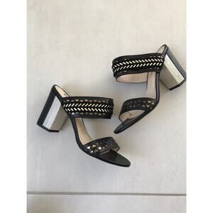 Enzo Di Martino Leather Suede Laser Cut Sandals